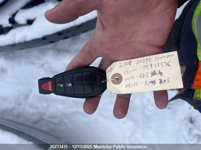 2008 Dodge Grand Caravan Se VIN: 2D8HN44HX8R643924 Lot: 20233435