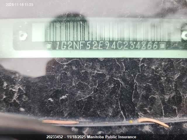 2004 Pontiac Grand Am Se1 VIN: 1G2NF52E94C234866 Lot: 20233452