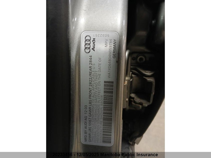 WA1YD64B04N059784 2004 AUDI ALLROAD photo no. 5