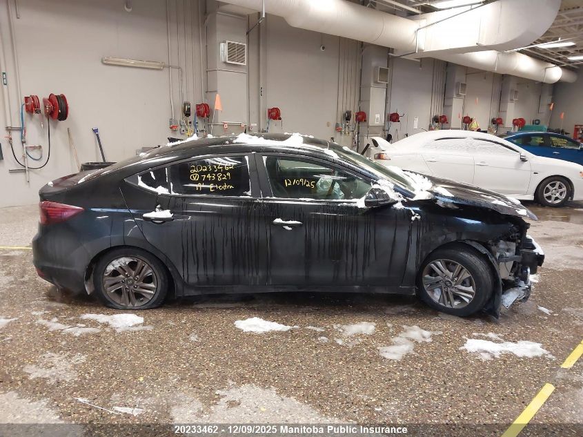 2019 Hyundai Elantra Preferred VIN: KMHD84LF9KU743829 Lot: 20233462