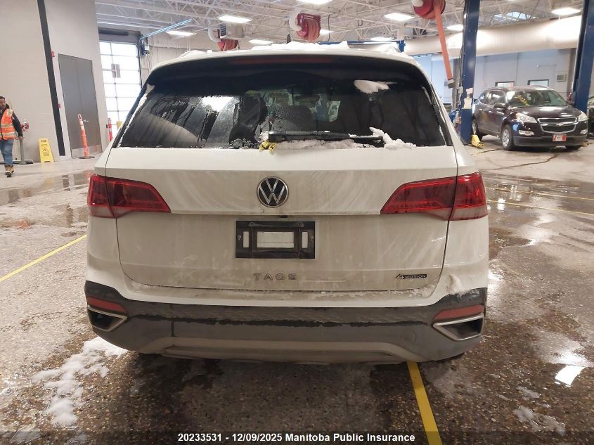 2024 Volkswagen Taos Comfortline 1.5 Tsi VIN: 3VVUX7B24RM087174 Lot: 20233531