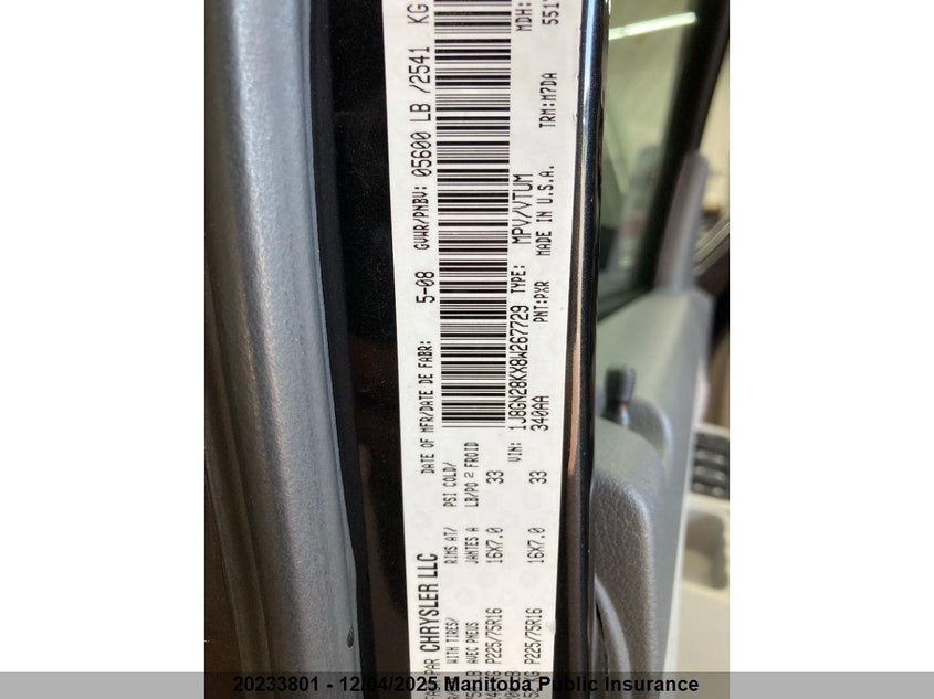 1J8GN28KX8W267729 2008 JEEP LIBERTY (NORTH AMERICA) photo no. 3