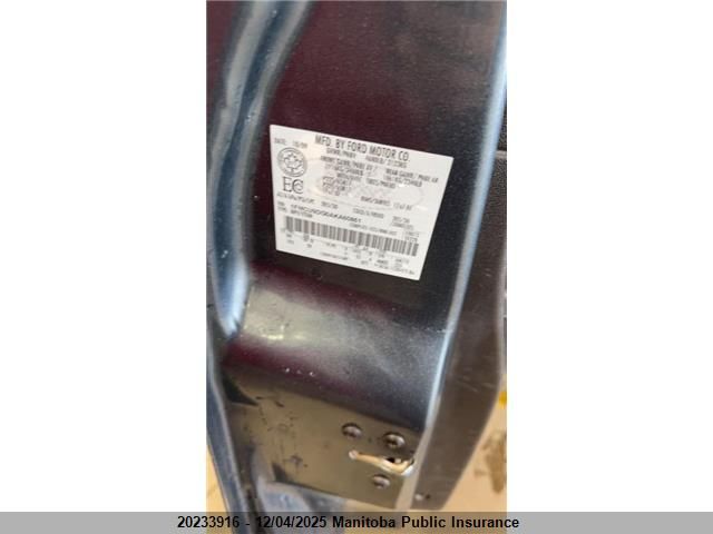 2010 Ford Escape Limited V6 VIN: 1FMCU9DG0AKA60861 Lot: 20233916