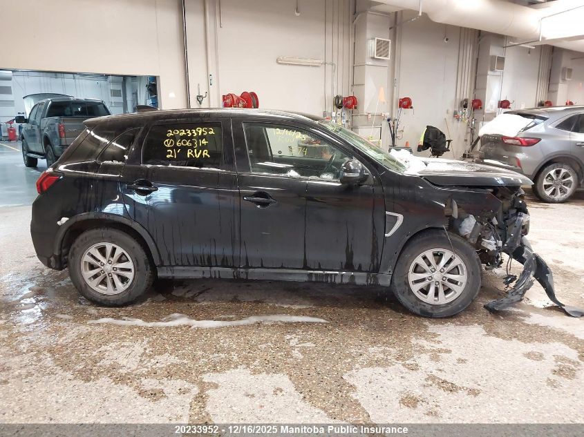 2021 Mitsubishi Rvr Se VIN: JA4AHUAU7MU606314 Lot: 20233952