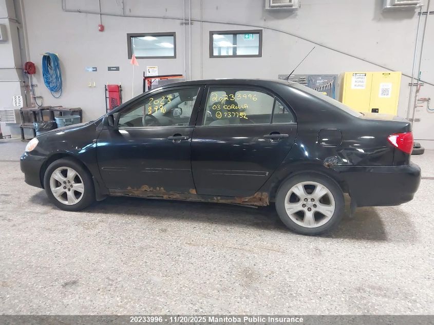 2003 Toyota Corolla Ce VIN: 2T1BR32E03C737752 Lot: 20233996