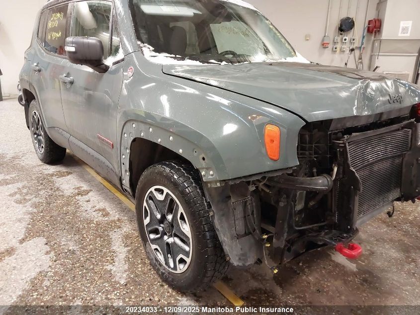2016 Jeep Renegade Trailhawk VIN: ZACCJBCT1GPE10158 Lot: 20234033