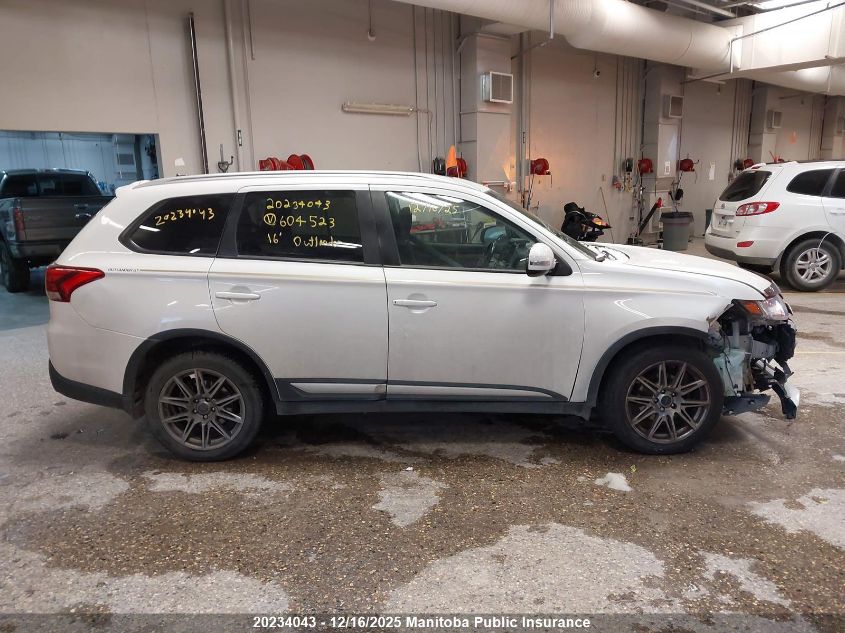 2016 Mitsubishi Outlander Gt VIN: JA4JZ3AX5GZ604523 Lot: 20234043