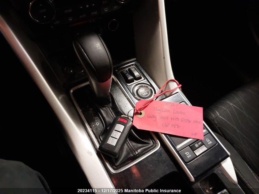 2019 Mitsubishi Eclipse Cross Se VIN: JA4AT4AA0KZ604439 Lot: 20234115