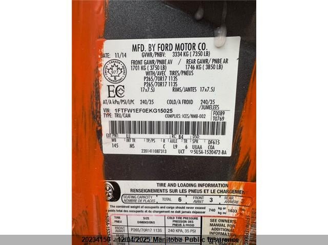 1FTFW1EF0EKG15025 2014 FORD  photo no. 9