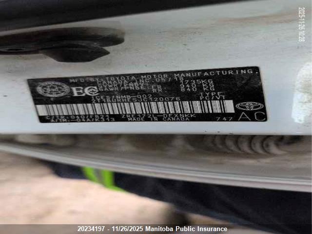 2018 Toyota Corolla Le VIN: 2T1BURHE5JC120076 Lot: 20234197