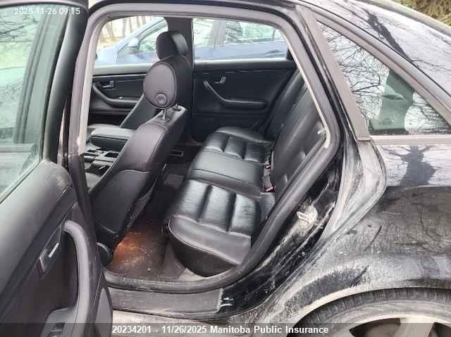 2004 Audi A4 1.8T Quattro VIN: WAULC68EX4A004559 Lot: 20234201