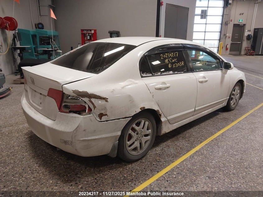 2008 Honda Civic Lx VIN: 2HGFA16518H123038 Lot: 20234217