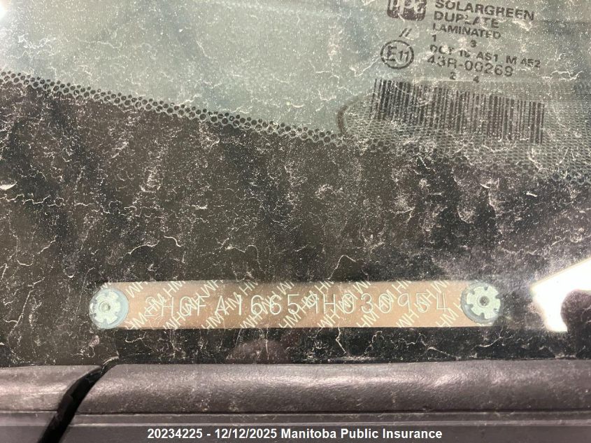 2009 Honda Civic Lx VIN: 2HGFA16659H030954 Lot: 20234225