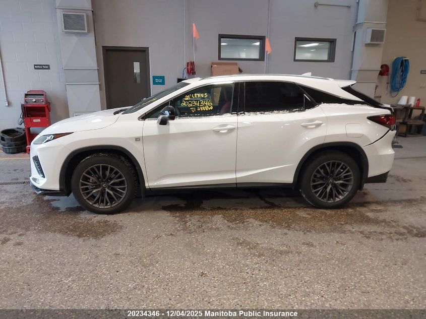 2021 Lexus Rx350 VIN: 2T2YZMDA6MC288830 Lot: 20234346