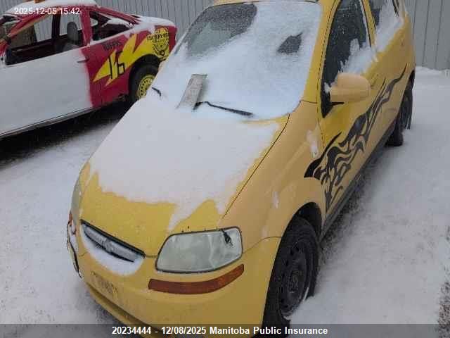 2007 Chevrolet Aveo Ls VIN: KL1TD65637B745798 Lot: 20234444