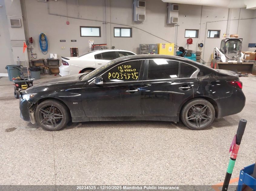 2018 Infiniti Q50 Sport 3.0T VIN: JN1EV7ARXJM442617 Lot: 20234525
