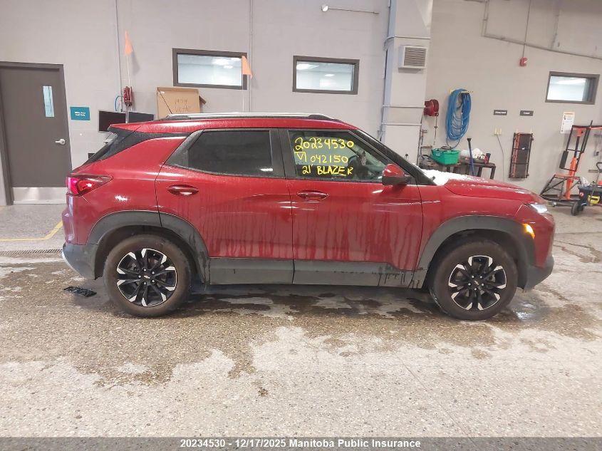 2021 Chevrolet Trailblazer Ls Turbo VIN: KL79MRSL9MB042150 Lot: 20234530