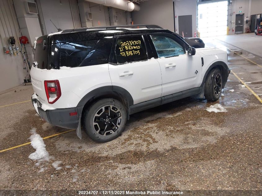 2021 Ford Bronco Sport Outer Banks VIN: 3FMCR9C60MRB18705 Lot: 20234707