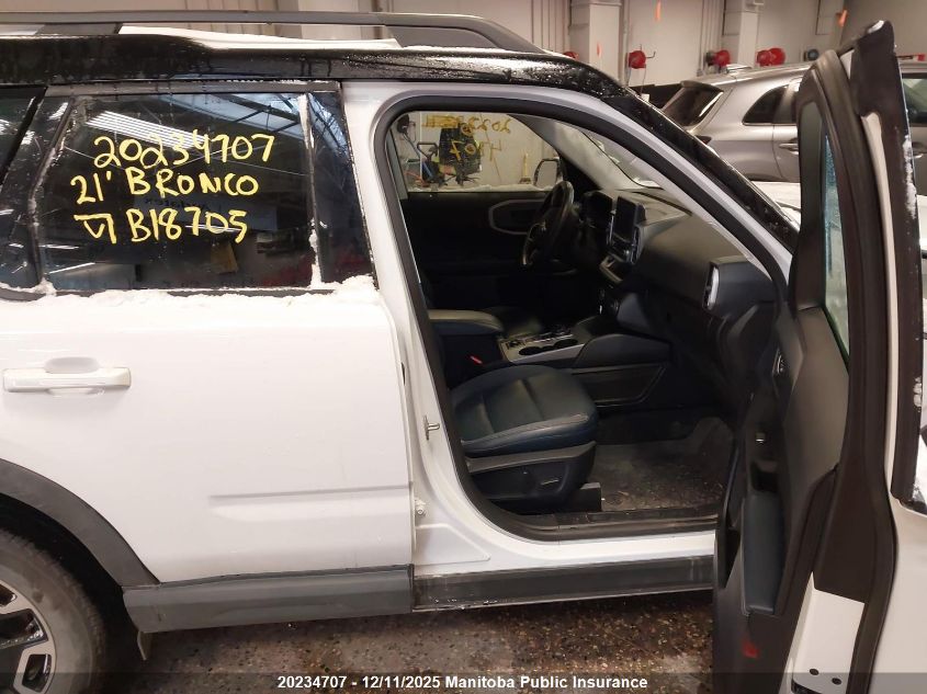 2021 Ford Bronco Sport Outer Banks VIN: 3FMCR9C60MRB18705 Lot: 20234707