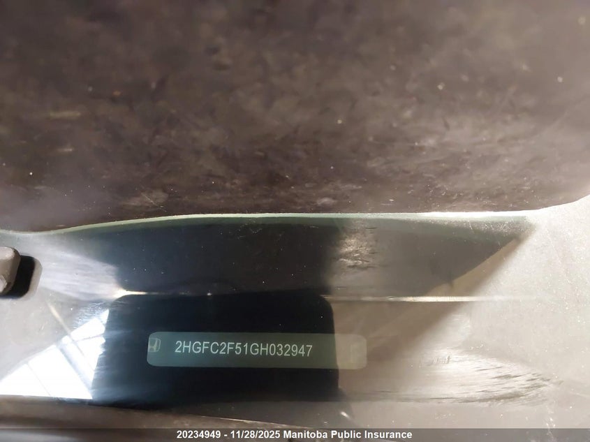 2016 Honda Civic Lx VIN: 2HGFC2F51GH032947 Lot: 20234949