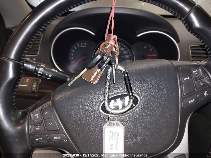 2014 Kia Sorento Lx VIN: 5XYKTCA68EG522011 Lot: 20235030