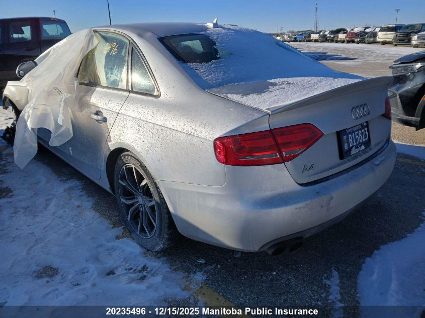 2009 Audi A4 2.0T Quattro VIN: WAULF68K29A095623 Lot: 20235496