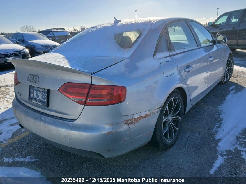 2009 Audi A4 2.0T Quattro VIN: WAULF68K29A095623 Lot: 20235496