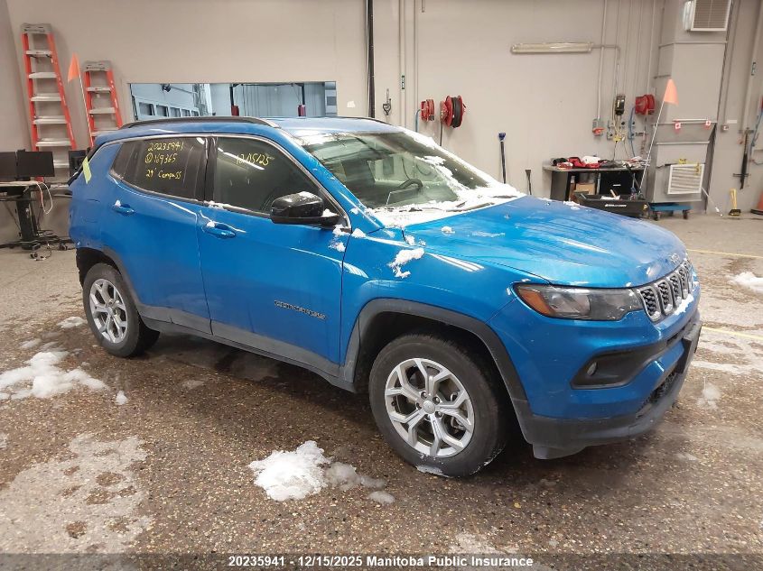 2024 Jeep Compass North VIN: 3C4NJDBN1RT169365 Lot: 20235941