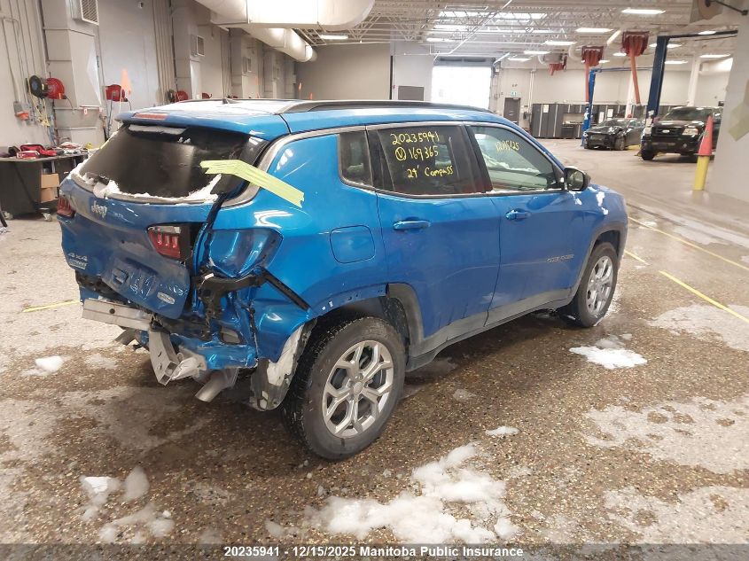 2024 Jeep Compass North VIN: 3C4NJDBN1RT169365 Lot: 20235941