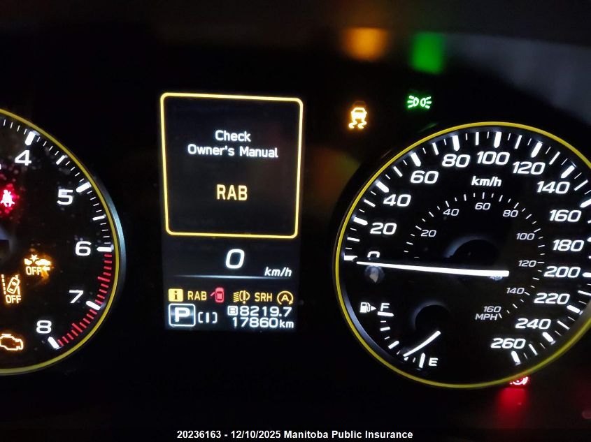 2025 Subaru Crosstrek Onyx VIN: JF2GUHFCXSH206189 Lot: 20236163