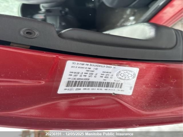 2004 Chrysler Sebring Lx VIN: 1C3EL46R54N103938 Lot: 20236191