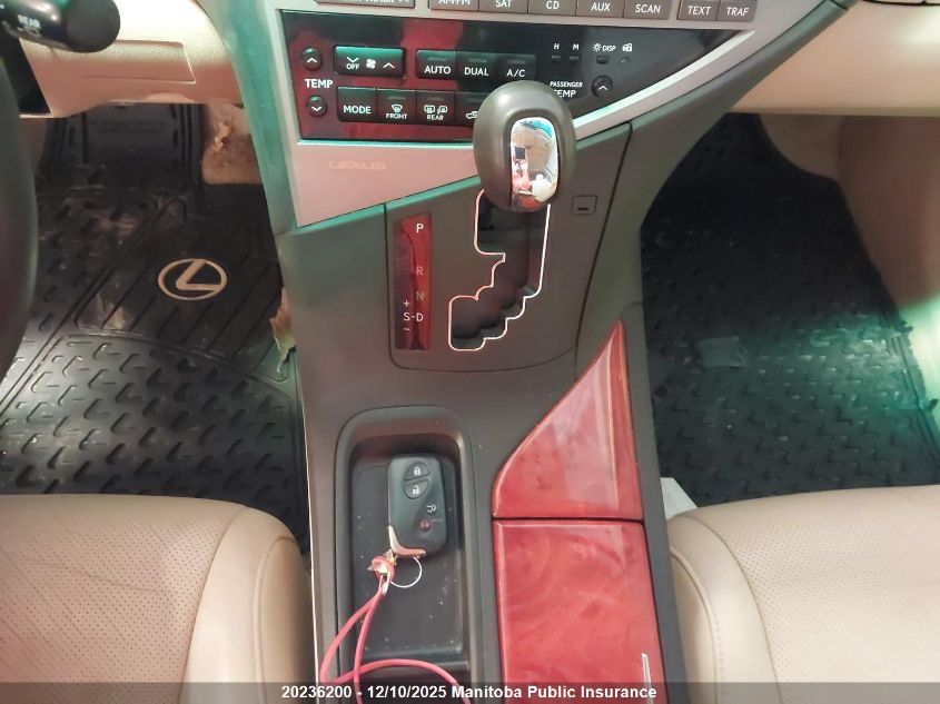 2011 Lexus Rx350 VIN: 2T2BK1BAXBC103140 Lot: 20236200