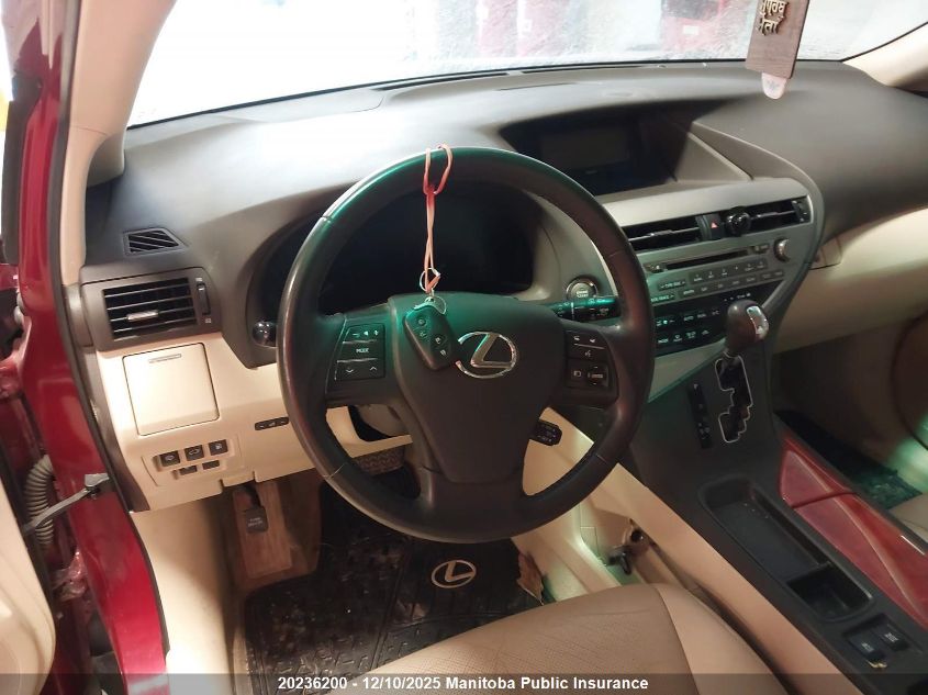 2011 Lexus Rx350 VIN: 2T2BK1BAXBC103140 Lot: 20236200