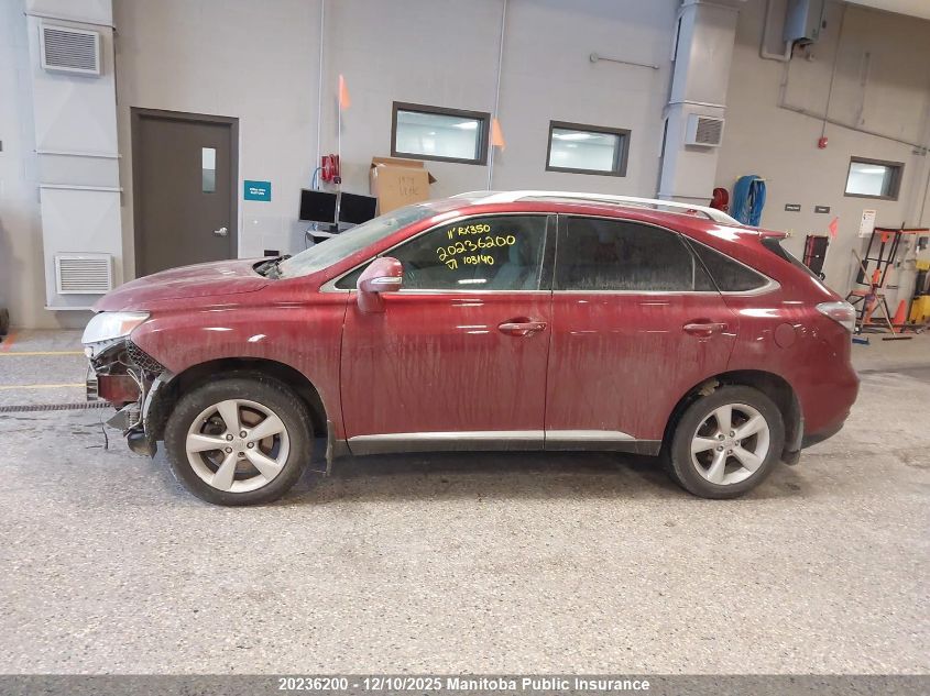 2011 Lexus Rx350 VIN: 2T2BK1BAXBC103140 Lot: 20236200