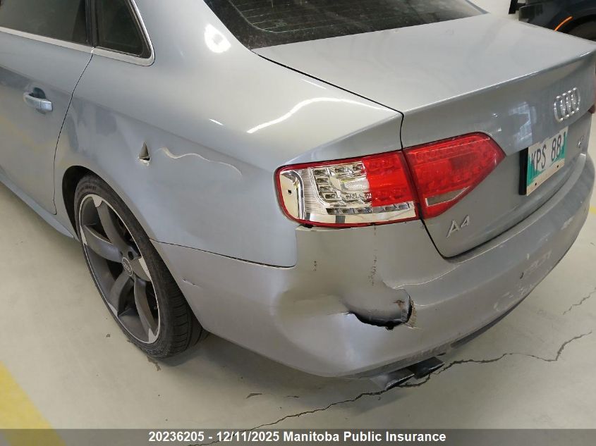 2011 Audi A4 2.0T Quattro VIN: WAUKFCFL1BN034879 Lot: 20236205