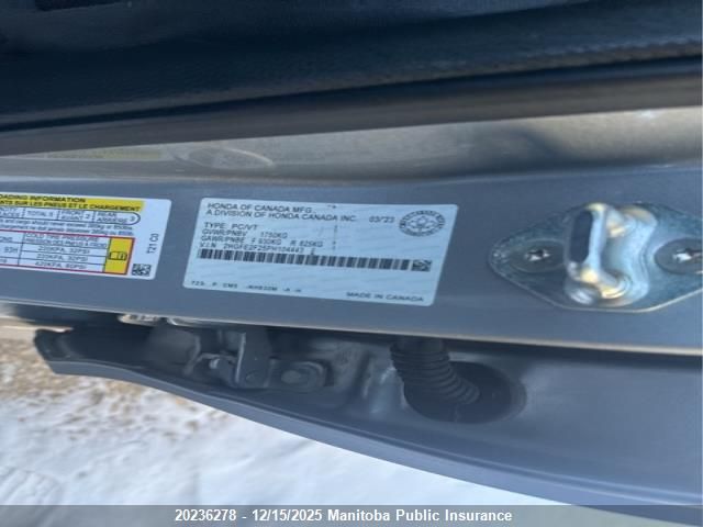 2023 Honda Civic Lx VIN: 2HGFE2F25PH104443 Lot: 20236278