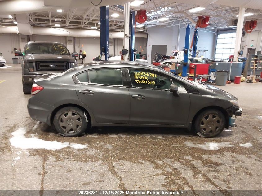 2013 Honda Civic Lx VIN: 2HGFB2F42DH100310 Lot: 20236281