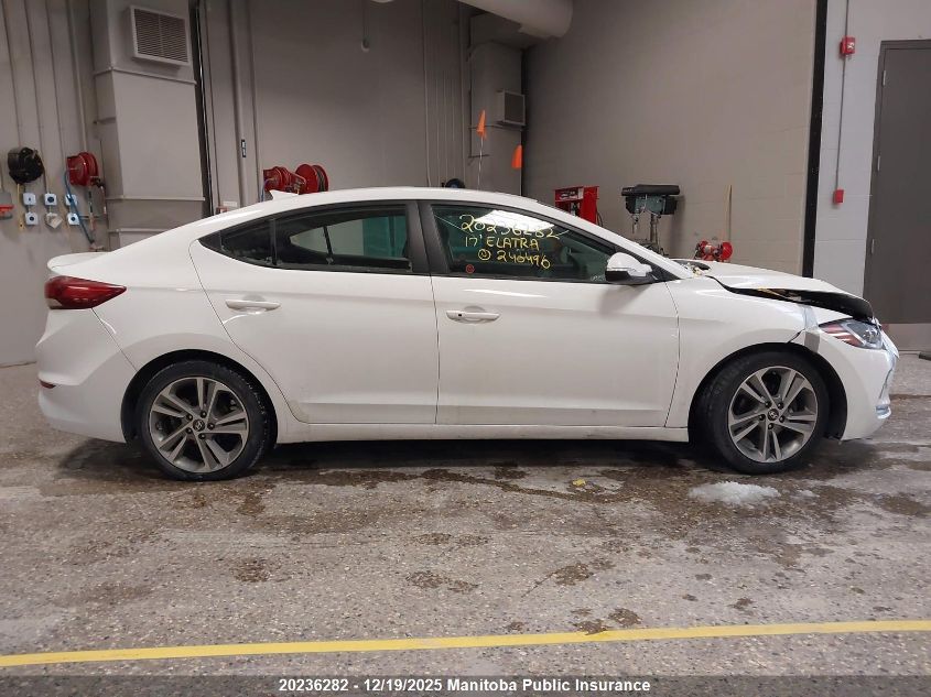 2017 Hyundai Elantra Gl VIN: KMHD84LF1HU240496 Lot: 20236282