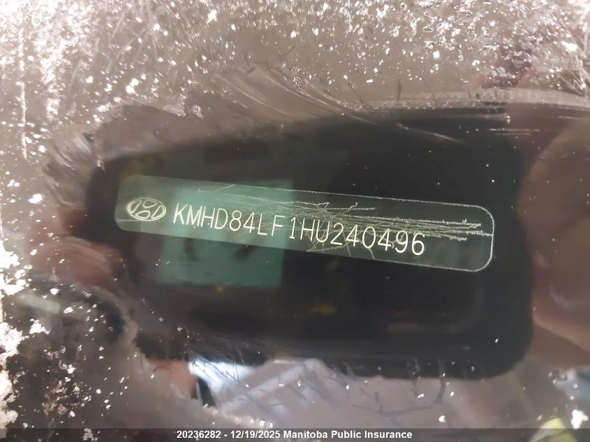 2017 Hyundai Elantra Gl VIN: KMHD84LF1HU240496 Lot: 20236282