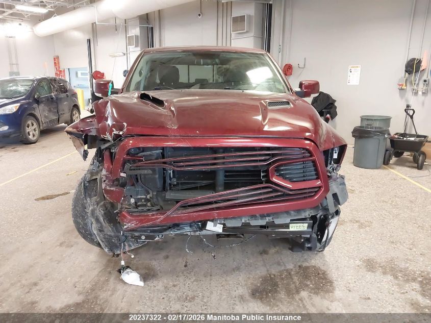 2018 Dodge Ram 1500 Sport Crew Cab VIN: 1C6RR7UT3JS166990 Lot: 20237322