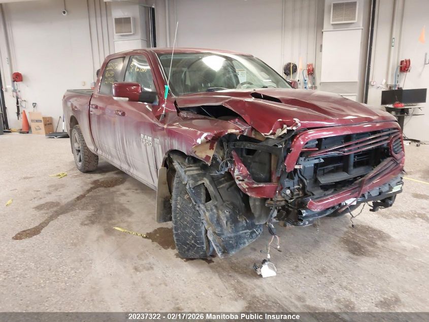 2018 Dodge Ram 1500 Sport Crew Cab VIN: 1C6RR7UT3JS166990 Lot: 20237322