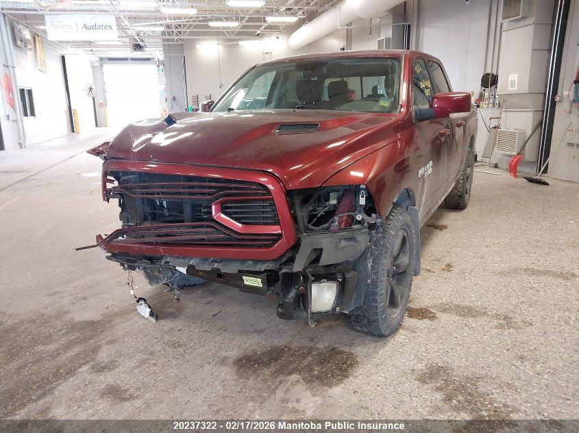 2018 Dodge Ram 1500 Sport Crew Cab VIN: 1C6RR7UT3JS166990 Lot: 20237322