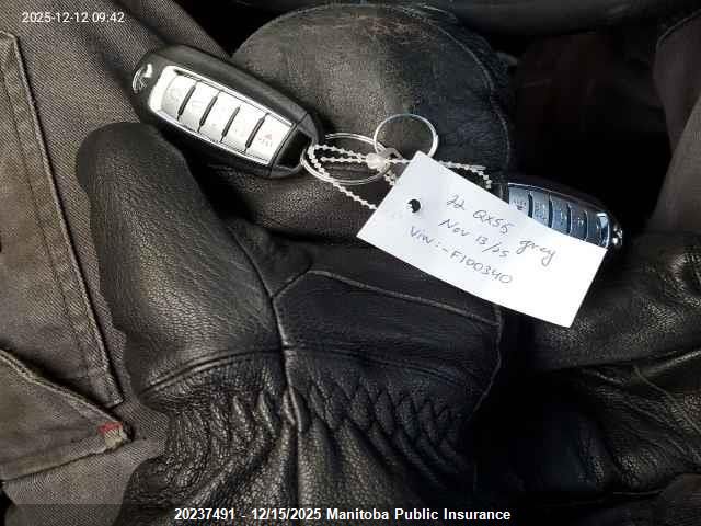 2022 Infiniti Qx55 Sensory VIN: 3PCAJ5L30NF100340 Lot: 20237491