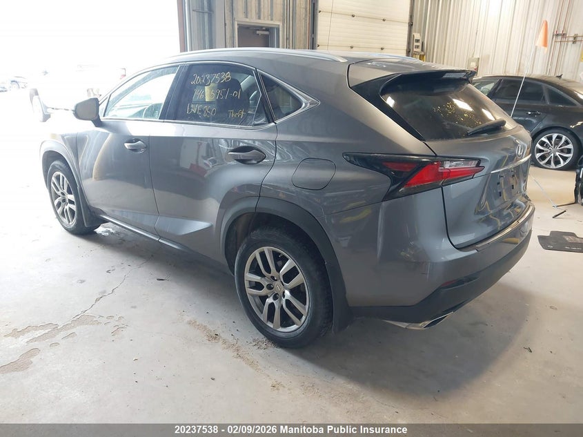 Vin: jtjbarbz3g2079794, lot: 10248522, lexus nx200t 20163
