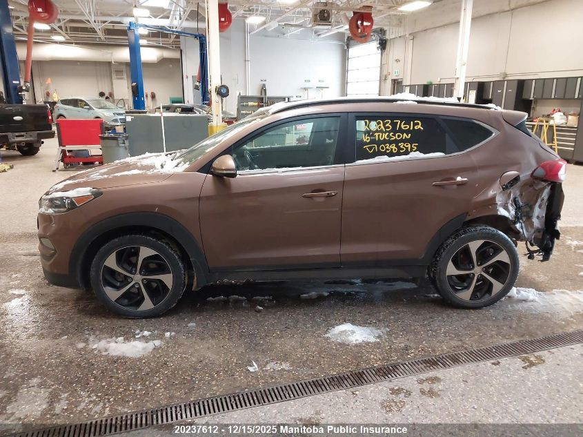 2016 Hyundai Tucson 1.6T VIN: KM8J3CA21GU038395 Lot: 20237612