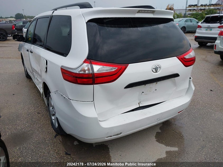 Vin: 5tdzk3dc4gs751035, lot: 10253162, toyota sienna se v6 20163
