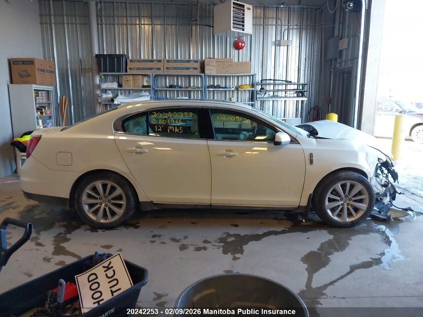 2012 Lincoln Mks Ecoboost VIN: 1LNHL9FT5CG801966 Lot: 20242253