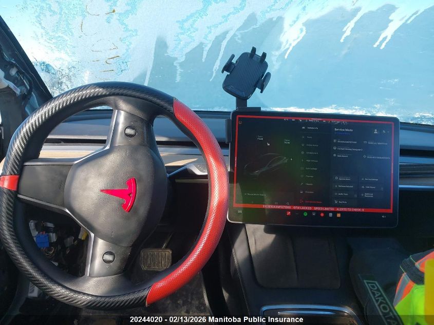 2021 Tesla Model 3 Standard Range Plus 50 VIN: 5YJ3E1EA3MF871360 Lot: 20244020