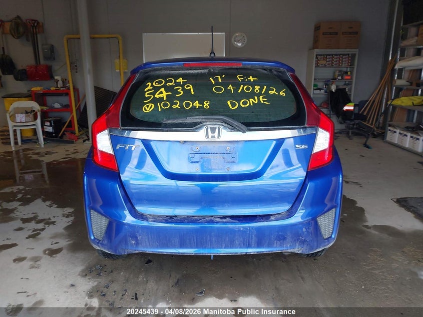 2017 Honda Fit Se VIN: 3HGGK5H69HM102048 Lot: 20245439