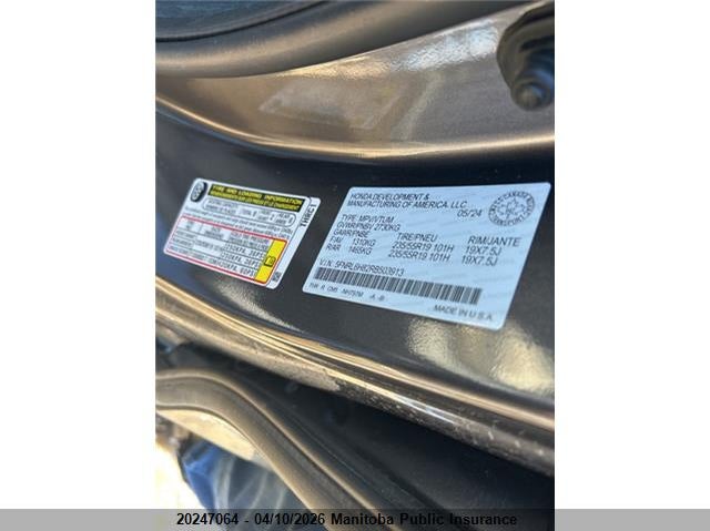 2024 Honda Odyssey Touring VIN: 5FNRL6H82RB503913 Lot: 20247064